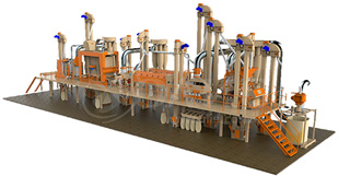 Линия тщательной очистки зерна