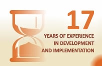17 years of experience in development and implementation 15 years of experience in development and implementation